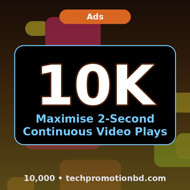 Maximise 2-Second Continuous Video Plays — 10,000