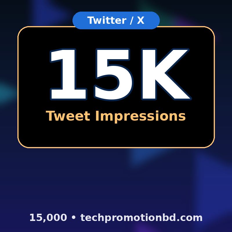 15,000 Tweet Impressions