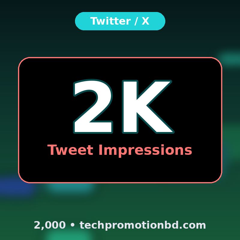 2,000 Tweet Impressions
