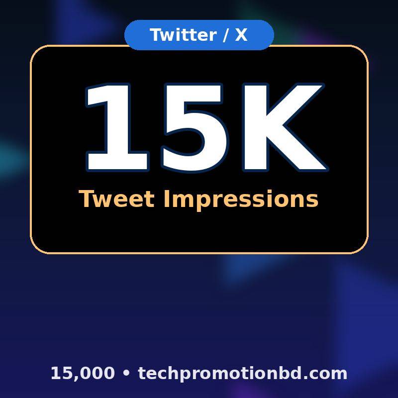 15,000 Tweet Impressions
